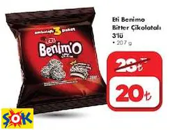ETİ BENİMO BİTTER ÇİKOLATALI 3'LÜ 207 G